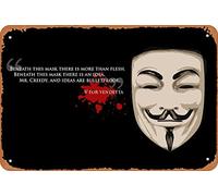 Ysirseu V for Vendetta | Ideas are Bulletproof top 250 Vintage Coffee Wall Coffee Bar Decor 12x18 Inch Tin Sign Wall Decoration