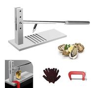 Ysislybin Oyster Shucker Machine, Oyster Clam Opener Machine Adjustable Steel Oyster Shucker Tool Set, with Glove Seafood Tool, for Restaurant and Homes, Seafood Tools