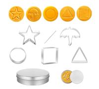 ysister 7 Piece Cookie Cutters for Sugar, Korean Candy Cutters, Stainless Steel, Sugar Set Kit, Korean Biscuit Cutters for Octopus, Party, Sugar