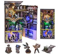 Ysityum Bookcorner Construction Kit, 3D DIY Wooden Puzzle Dollhouse for Adults & Teens, Bookcase Insert Decoration with Sensor Light (Interstellar Home)