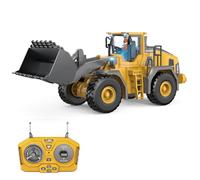 Ysityum Remote Control Front Loader, 9 Channels RC Construction Vehicle Loader Tou with Light and Sound, 2.4GHz Remote Controlled Bulldozer Toy for Boys Age 6 7 8 9 10 Years Old