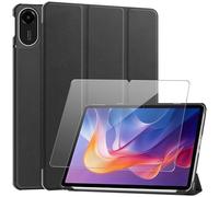 Ysjisy Case for Xiaomi Redmi Pad 2 11'', Black PU Leather Wallet Flip Protective Case with 1 Piece Tempered Glass Screen Protector for Xiaomi Redmi Pad 2 11''