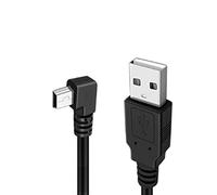 YSJJZRL 90 Degree Mini USB Cable,90° Mini USB B Male to USB 2.0 Male Data Sync Charging Extension Cable for GPS Dash Cam (1M,Right)