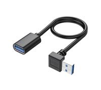 YSJJZRL 90 Degree USB 3.0 Extension Cable Straight/Up/Down/Left/Right Angle USB Male to Female Extender Cord (1M,Up)