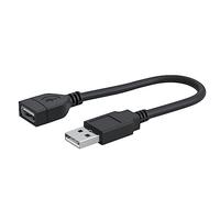 YSJJZRL 90 Degree USB Extension Cable Straight/Up/Down/Left/Right Angle USB Male to Female Extender Cord (0.3M,Straight)