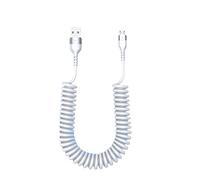 YSJJZRL Coiled Scalable USB Micro Cable,Expansion Spring Coiled Cable 3A Fast Charging Cable for S7 Edge S6 S2 J7 J5 J3 etc (1M,White)