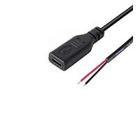 YSJJZRL Type C USB to Bare Wire Open End Cable 5V 2A 2/4 Cores Power Pigtail Repair Tin on The Tail Cable Cord DIY (0.3M,Type Female-2 Wire)