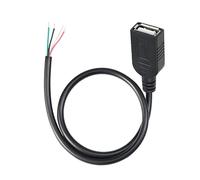 YSJJZRL USB 2.0 Male/Female to Bare Wire Open End Cable 5V 4 Cores Power Pigtail Repair Tin on The Tail Cable Cord DIY (0.5M,USB Female)