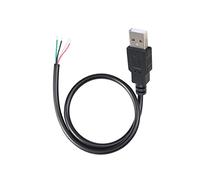 YSJJZRL USB 2.0 Male/Female to Bare Wire Open End Cable 5V 4 Cores Power Pigtail Repair Tin on The Tail Cable Cord DIY (1M,USB Male)