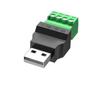 YSJJZRL USB Solderless Adapter USB Male/Female To 4 Way Screw Terminal Block Adapter Connector Converter DIY (Male)