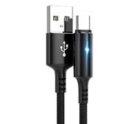 YSJJZRL USB Type C Cable,USB A to USB C LED 2A Fast Charging Braided Charge Cord Compatible with Samsung Galaxy S10 S9 S8 Plus,Note 9 8 (2M,Black)