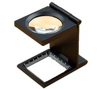 YSJNGF 10x Portable Led Lighted Hands Magnifying Glass Illuminated Desktop Magnifier with 2 Led Lights, Foldable Pocket Size for Reading, Inspection,Repair, Hobby & Chaser of Light