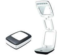 YSJNGF 3X Portable Led Lighted Hands Magnifying Glass Illuminated Desktop Magnifier, Foldable Pocket Size for Reading, Inspection, Needlework, Repair, Hobby & Crafts Chaser of Light