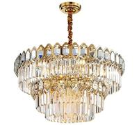 YSJNGF Adjustable Ceiling Light Contemporary Pendant Lights Fixture Hallway Kitchen Bathroom,Crystal Chandelier for Living Room-Golden 10 Home Decor Lamp(15 Head)