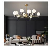 YSJNGF All Copper Nordic Pendant Lights Living Dining Room Bedroom Light Luxury Marble Magic Bean Molecular Chandelier (12head white102cm)