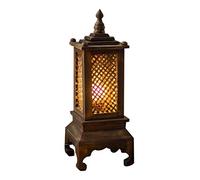 YSJNGF Bedside Lamp Retro Thai Desk Light Handmade Table Lamp Bedroom Creative Solid Wood Bedside Table Lamp