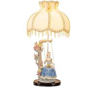 YSJNGF Blue and White Coastal Table Lamp 27.5" Tall Extra Large French Country Ceramic Table Lamp for Living Room Flower Girls Bedroom Nightstand Lamp Rustic Bedside Desk Lamp for Home Office