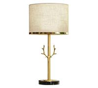 YSJNGF Ceramic Table lamp Farmhouse Brass Table Lamp/Table Lamps 23.6" Tall Bedside Nightstand Lamp American Country Bedroom Antler Desk Lamp for House Home Office Reading Lamps