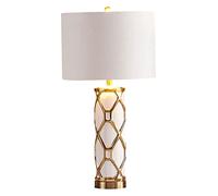 YSJNGF Ceramic Table lamp Nordic Ceramic Table Lamp Gold Painted White Porcelain Bedside Lamp for Living Room Study Office Home DecoratDesk Lamp Lamps