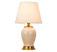 YSJNGF Ceramic Table lamp White Cracked Ceramic Table Lamp Light Luxury Desk Night Light Traditional Table Lamp for Living Room for Any Room in Home Lamps