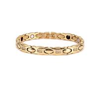 YSJNGF Charm Bracelet Charm Rose Gold-Color Stainless Steel Bracelet Women Magnetic Bracelets for Women Crystal Energy Steel Magnetic Bracelet Gift Jewelry (Color : Gold Color)