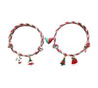 YSJNGF Charm Bracelet Christms Mgnets ttrct Loving Couple Mgnets ttrct Brcelets nd Boho Multilyered Stckble Brcelet Set (Color : M, Size : Talla Única)