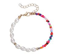 YSJNGF Charm Jewelry 2023 New Friendship Bracelet Boho Girls Bracelet Surfer Beach Beaded Adjustable Bracelet Jewelry Cute Beads Handmade Colorful for Women Bracelets Lots of Earrings (Color : Gold,