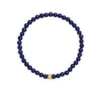 YSJNGF Charm Jewelry 4mm Natural Lapis Lazuli Gemstone Bracelet Confidence Strength Bracelet in Various Lengths (Size : 6inch)