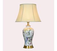 YSJNGF Country Cottage Table Lamps Living Room 26" White Bird French Flower Ceramic Table Lamp Large Tall Skinny Bedside Nightstand Lamp Farmhouse Rustic Desk End Lamp for Bedroom Home Office