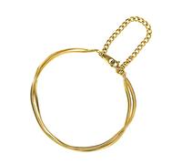 YSJNGF Double Flat Bracelet adjustable tobilleras para hombre hand ankle for women snake chain bracelets chains men jewelry Titanium steel Europe man personality
