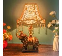YSJNGF Elephant Table Lamps for Living Room Vintage Gold Victorian Table Lamp Brown Rustic Retro Bedside Table Lamp Vintage Antique Nightstand Lamp for Farmhouse Bedroom Home Office Decor Entryway