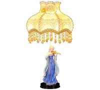 YSJNGF French Farmhouse Table Lamp 26.4" Tall Extra Large Ceramic Table Lamp Blue Violin Girls Bedside Nightstand Lamp Vintage Cottage End Desk Light for Living Room Kids Bedroom Home Office