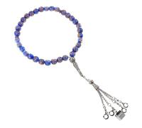 YSJNGF Glass Delicate Islamic Tasbih Prayer Necklace Muslim Supplies Bracelet Chain Rosary Yoga Buddha Beads Alloy Black