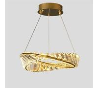 YSJNGF Gold Light Luxury Circle Crystal lamp, Creative Chandelier, for Living Master Bedroom Dining Room Lamps and Lanterns (Color : Gold_40cm)(Gold-60+80+100cm)