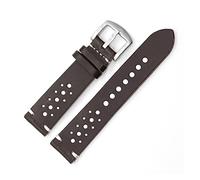 YSJNGF Leather Watch Band Black Brown Coffee Color Rally Watch Strap Replacement Watchbands 18mm 20mm 22mm