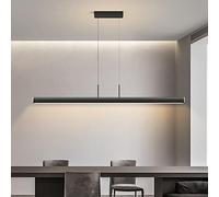 YSJNGF Line Kitchen Island Linear,Minimalist Dining Room Wood Pendant Lights Long Chandelier For Bar Office Hanging Lamp