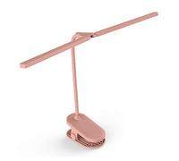YSJNGF Living Room Bedroom Table Lamp Double Lamp Head LED Desk Lamp Rechargeable LED Clip on Reading Light Stepless Dimming Touch Console Light with USB Charging Port, 3 Colors Bedside Nightstand