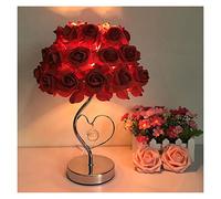 YSJNGF Living Room Bedroom Table Lamp Rose Desk Lamp Bedroom Creative Multicolor Table Lamp Desk Decoration Rose Flower Night Light Bedside Nightstand Lamp (Size : A Style, Color : Rojo)