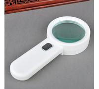 YSJNGF Magnifying Glass 10X LED Illuminated Dedicated Household Handheld Reading Magnifier Magnifying Glass Loupe with Lamps Chaser of Light
