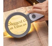 YSJNGF Magnifying Glass with Light, LED Illuminated Magnifier with 30X Magnification, Lightweight Handheld Magnifying Glass for Reading, Map, Hobbies & Crafts Work vision Chaser of Light