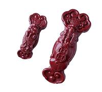 YSJNGF Natural Cinnabar Bracelet High Content Purple Sand Carving Loose Spacer Beads Lucky Feng Shui Charms for Bracelets Crafts Jewelry Making Accessories Necklaces for Good Luck and Wealth,S