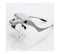YSJNGF Page Magnifier Headband Magnifier Rechargeable Magnifying Glass with LED Lights Optical Head Wearing Magnifier for Close Work, Jewelry Portable Reading Chaser of Light