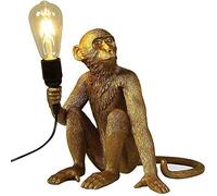 YSJNGF Reading Lights Monkey Table lamp Industrial Vintage Living Room Study Table lamp Pub Bedside Reading lamp Dining Room Cafe Monkey Desk lamp E27,Gold,H:32cm