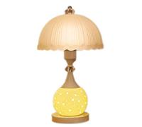 YSJNGF Table Lamp, Bedroom and Living Room Glass Lampshade Bedside Table Lamp, Lamp That Can Control The Upper and Lower Light Source Separately