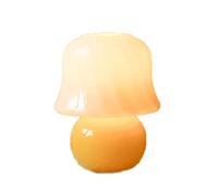 YSJNGF Table Lamps Living Room, Bedroom, Bedside Table, Yellow Desk Lamp for Home Use, Decoration, Desk Lighting, Glass Lampshade, Mushroom Lamp Lamps