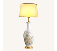 YSJNGF Tall Skinny Ceramic Table Lamp White 29" Large Porcelain Oriental Table Lamps Bird Flower Bedside Lamp Chinese Farmhouse Nightstand Lamp For Bedroom Desk Farmhouse Home Office Decorative