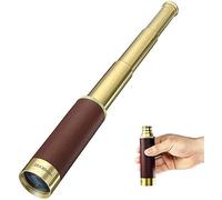 YSJNGF Telescope 25X30 Spyglass Tools High Mirror Retro Pirate Portable Monocular Night Vision Binocular Scope,for Indoor/Outdoor