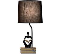 YSJNGF Trendy Reader Table Creative Modeling Resin Desk Bedroom Bedside Study Living Room Reading Cafe Decoration Lamp (Color : White)