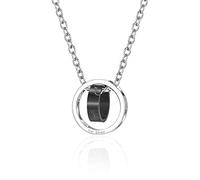 YSJNGF Wedding Stainless Steel Beauty and The Beast Pendant Necklace Jewelry Gift for Mom Women Girls, 60+5cm, No Gemstone
