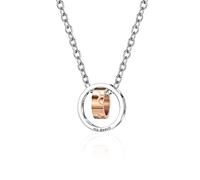 YSJNGF Wedding Stainless Steel Beauty and The Beast Pendant Necklace Jewelry Gift for Mom Women Girls, 55+5cm, No Gemstone